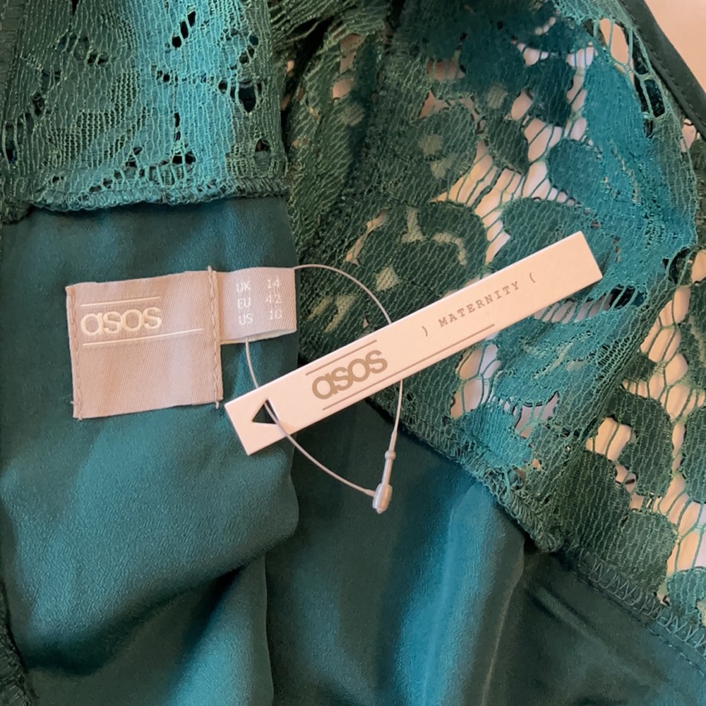 ASOS green lace maternity dress - Picture 11 of 16